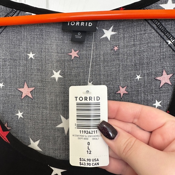 Torrid NWT Never been worn Star Stretch Challis size Large - Picture 3 of 3
